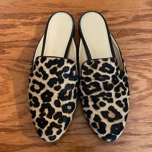 Michael Kors Calf Hair Leopard Mules 9